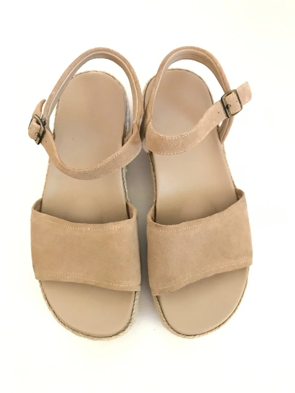 ABEO Espadrille Platform Suede Sandal Wedge Devyn Tan Women’s Size 11
